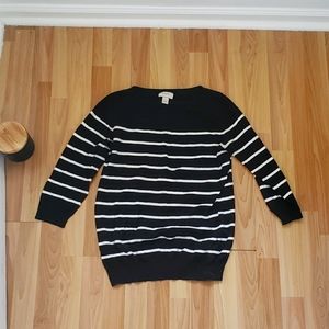 LOFT black and white knit sweater